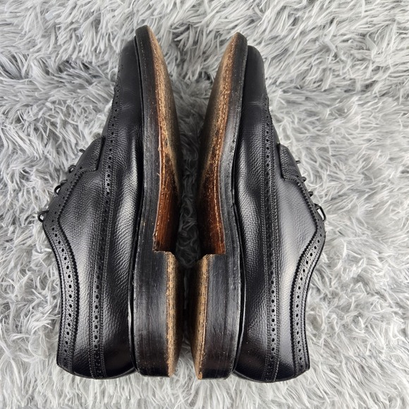 Florsheim 623843 Royal Imperial Mens 8 Black V Cleat Kenmoore Wingtip Dress Shoe - Picture 8 of 13